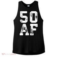 50 AF 50th Birthday Shirt shirt Ladies PosiCharge Tri-Blend Wicking Tank thumb 0