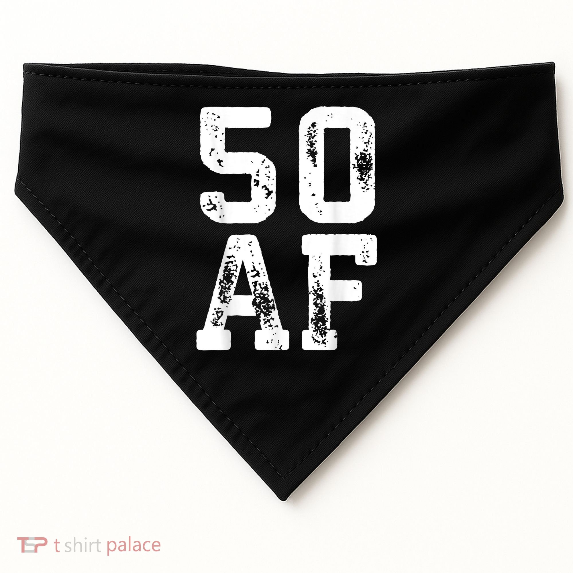 50 AF 50th Birthday Shirt shirt USA-Made Doggie Bandana