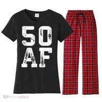 50 AF 50th Birthday Shirt shirt Women's Flannel Pajama Set thumb 0
