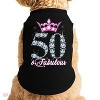 50 and Fabulous 50th Birthday Shirt For WoM.e.n.s Doggie Tank thumb 0