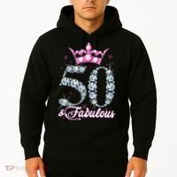 50 and Fabulous 50th Birthday Shirt For WoM.e.n.s Hoodie thumb 2