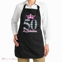 50 and Fabulous 50th Birthday Shirt For WoM.e.n.s Apron thumb 2