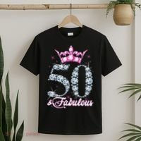 50 and Fabulous 50th Birthday Shirt For WoM.e.n.s T-Shirt thumb 2