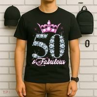50 and Fabulous 50th Birthday Shirt For WoM.e.n.s T-Shirt thumb 6