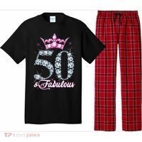 50 and Fabulous 50th Birthday Shirt For WoM.e.n.s Pajama Set thumb 0