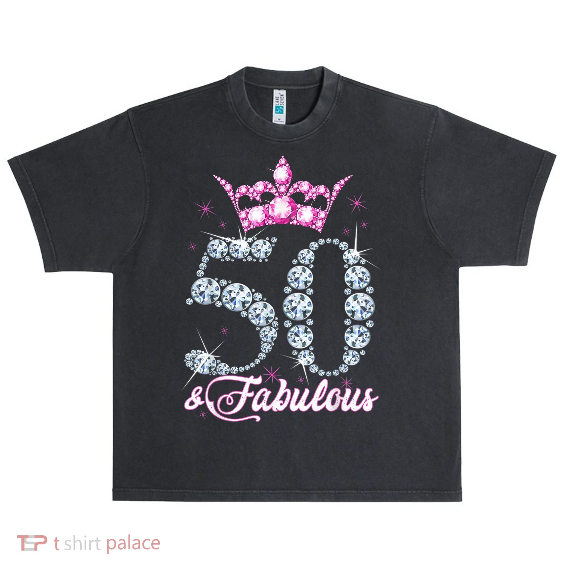 50 and Fabulous 50th Birthday Shirt For WoM.e.n.s Urban Oversized Heavyweight T-Shirt
