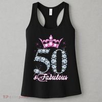 50 and Fabulous 50th Birthday Shirt For WoM.e.n.s Women's Tank Top thumb 3