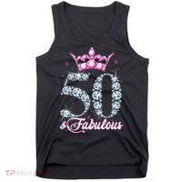 50 and Fabulous 50th Birthday Shirt For WoM.e.n.s Tank Top thumb 0