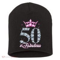 50 and Fabulous 50th Birthday Shirt For WoM.e.n.s Short Acrylic Beanie thumb 0