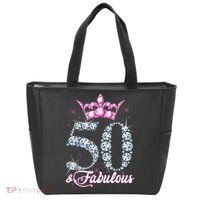 50 and Fabulous 50th Birthday Shirt For WoM.e.n.s Tote Bag thumb 0