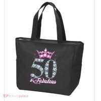 50 and Fabulous 50th Birthday Shirt For WoM.e.n.s Tote Bag thumb 3