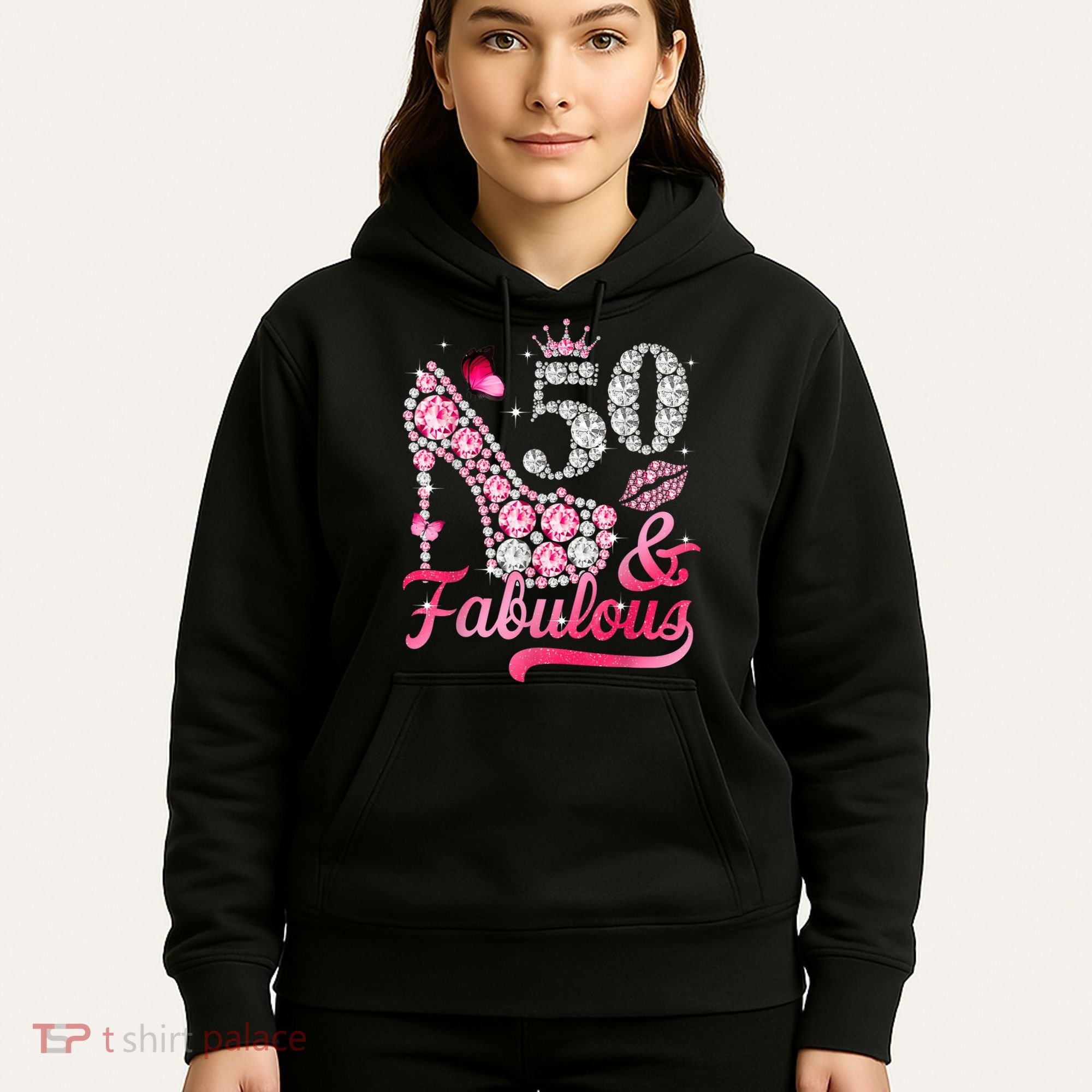 50 And Fabulous High Heel WoM.e.n.s 50th Birthday Hoodie