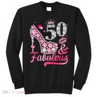 50 And Fabulous High Heel WoM.e.n.s 50th Birthday Sweatshirt thumb 0