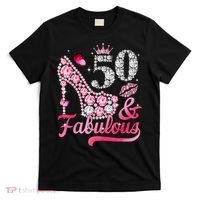 50 And Fabulous High Heel WoM.e.n.s 50th Birthday T-Shirt thumb 0