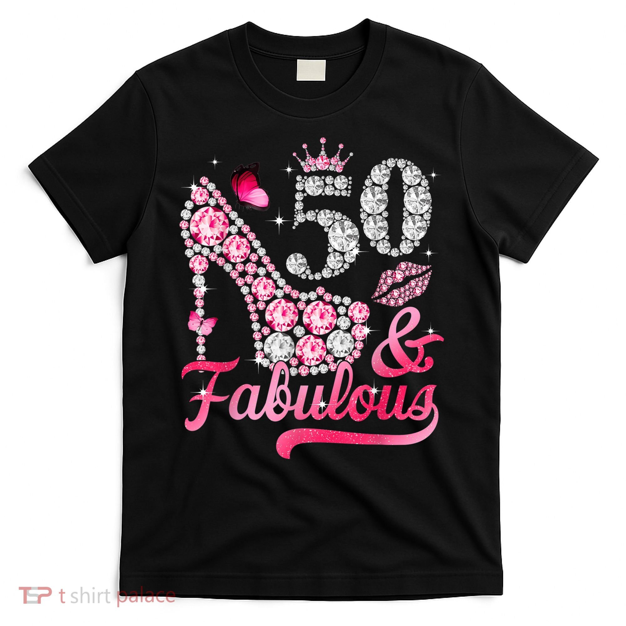 50 And Fabulous High Heel WoM.e.n.s 50th Birthday T-Shirt