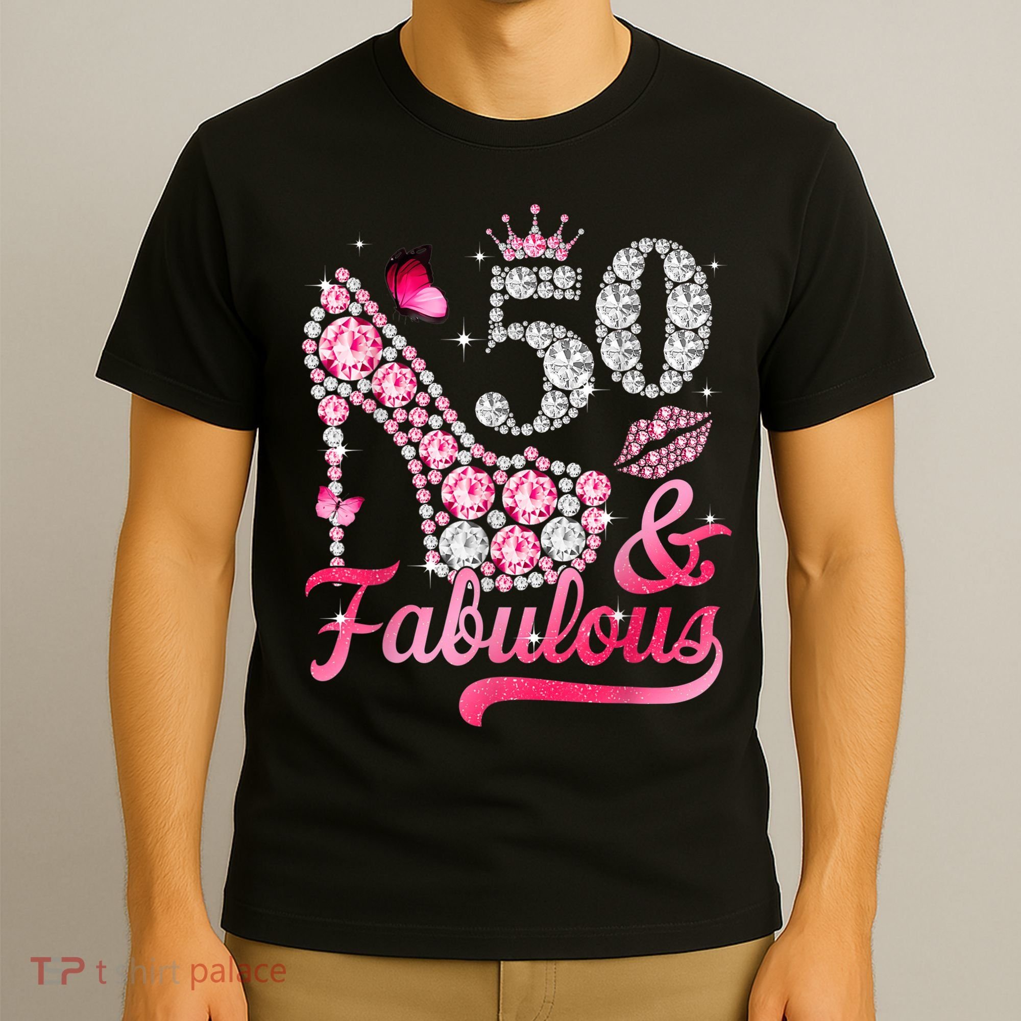 50 And Fabulous High Heel WoM.e.n.s 50th Birthday T-Shirt