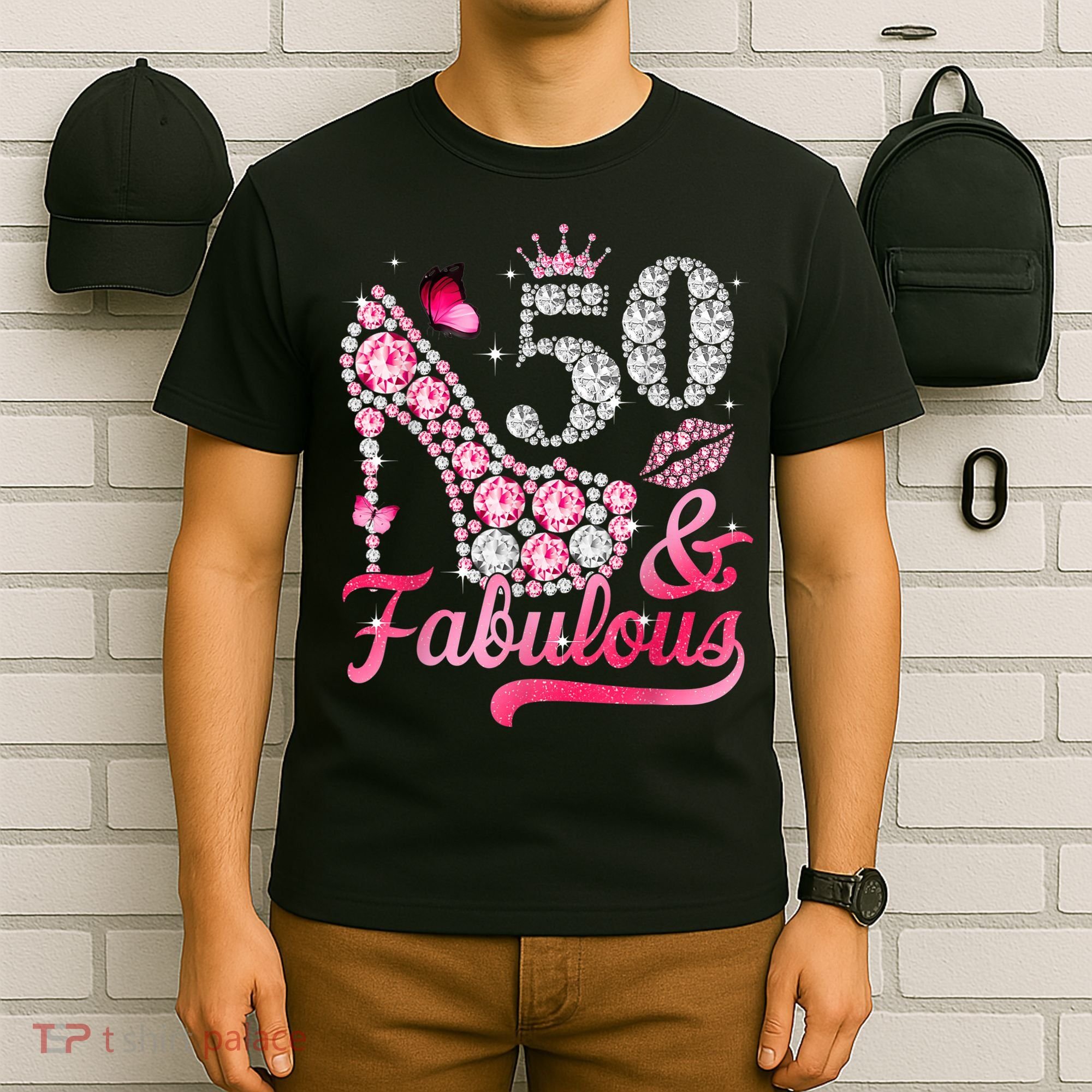 50 And Fabulous High Heel WoM.e.n.s 50th Birthday T-Shirt