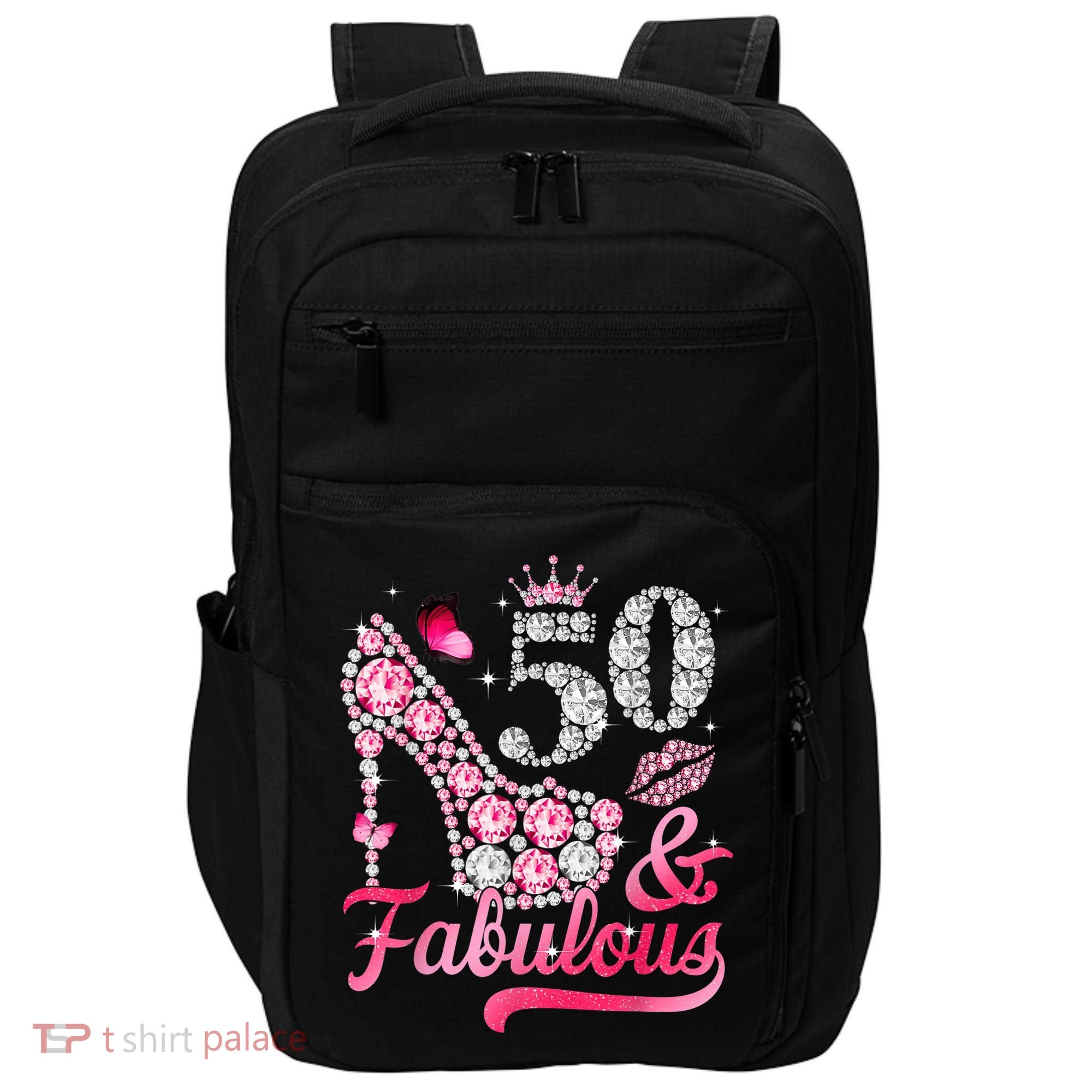 50 And Fabulous High Heel WoM.e.n.s 50th Birthday Impact Tech Backpack