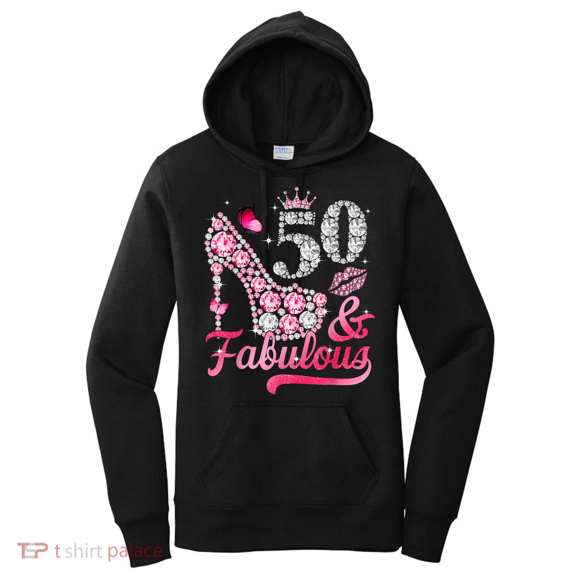 50 And Fabulous High Heel WoM.e.n.s 50th Birthday Women's Hoodie