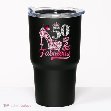 50 And Fabulous High Heel WoM.e.n.s 50th Birthday Tumbler