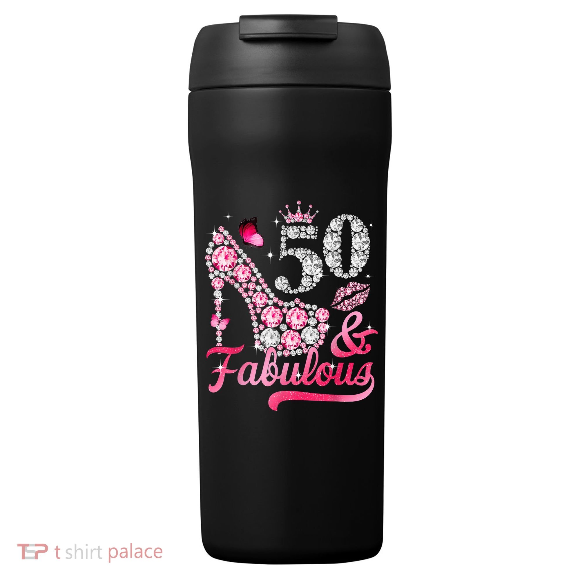 50 And Fabulous High Heel WoM.e.n.s 50th Birthday 24oz Duet Stainless Steel Tumbler