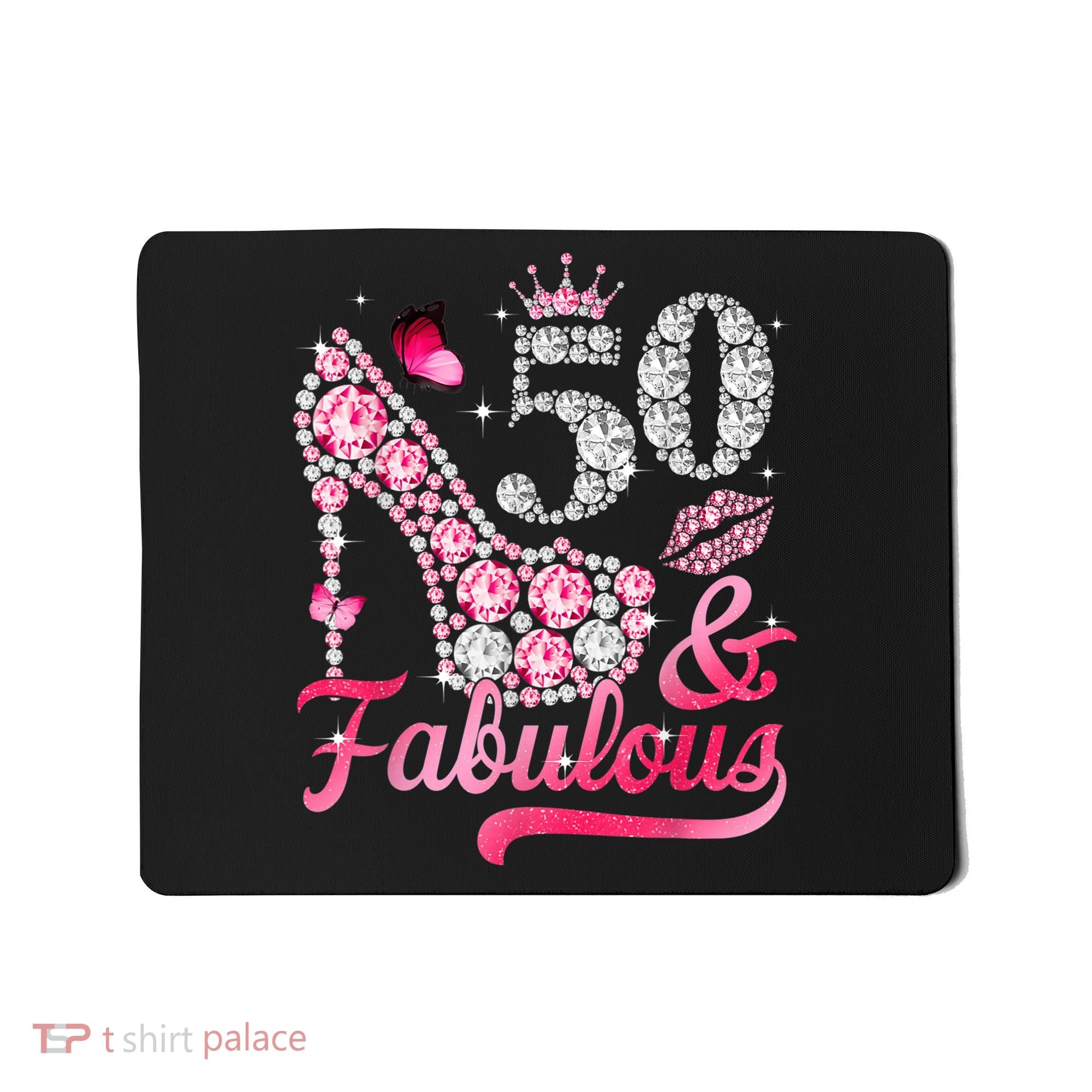 50 And Fabulous High Heel WoM.e.n.s 50th Birthday Mousepad