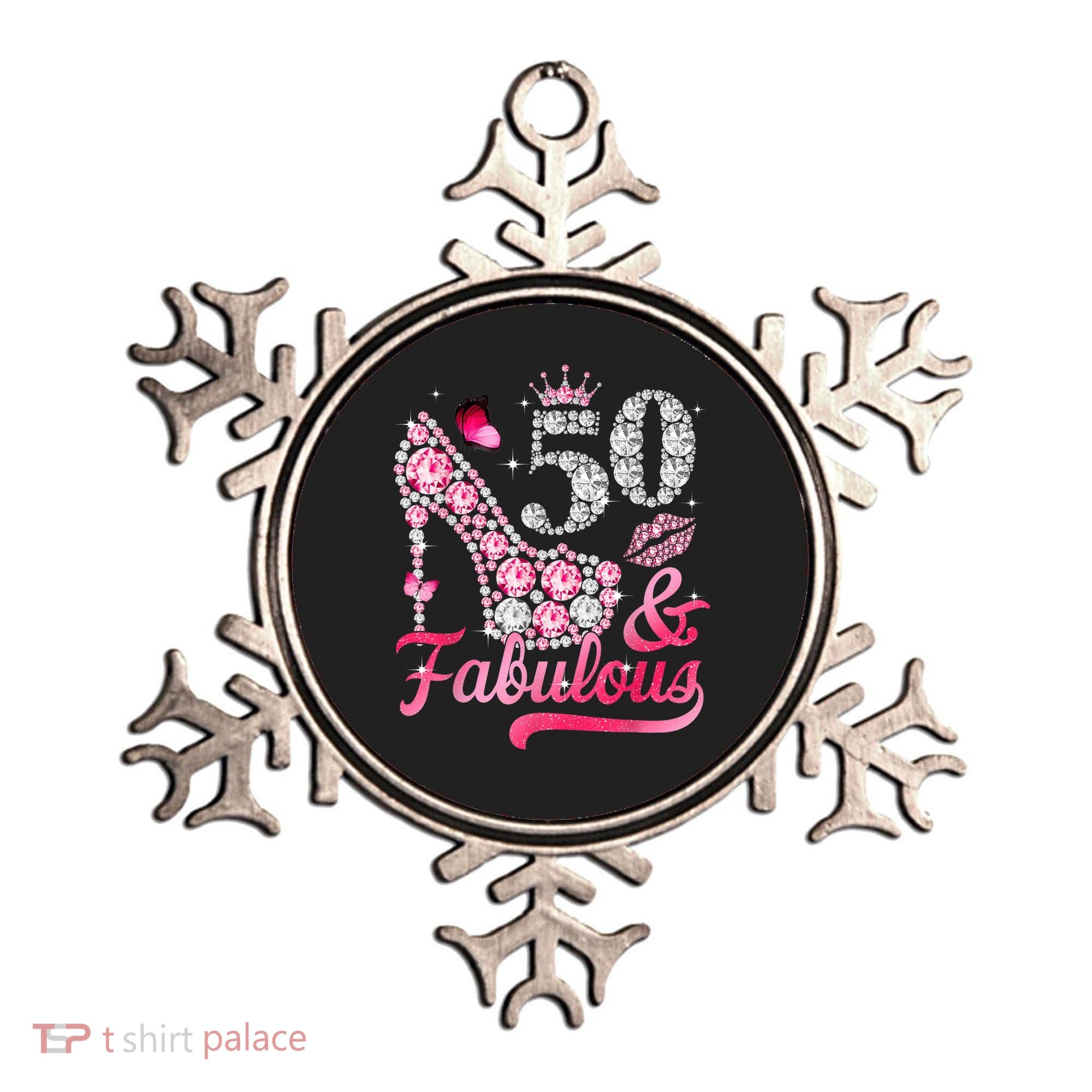 50 And Fabulous High Heel WoM.e.n.s 50th Birthday Ornament