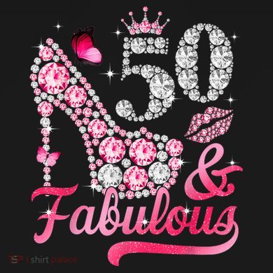 50 And Fabulous High Heel WoM.e.n.s 50th Birthday Tall Hoodie