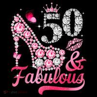 50 And Fabulous High Heel WoM.e.n.s 50th Birthday Tall Hoodie thumb 2