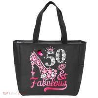 50 And Fabulous High Heel WoM.e.n.s 50th Birthday Tote Bag thumb 0