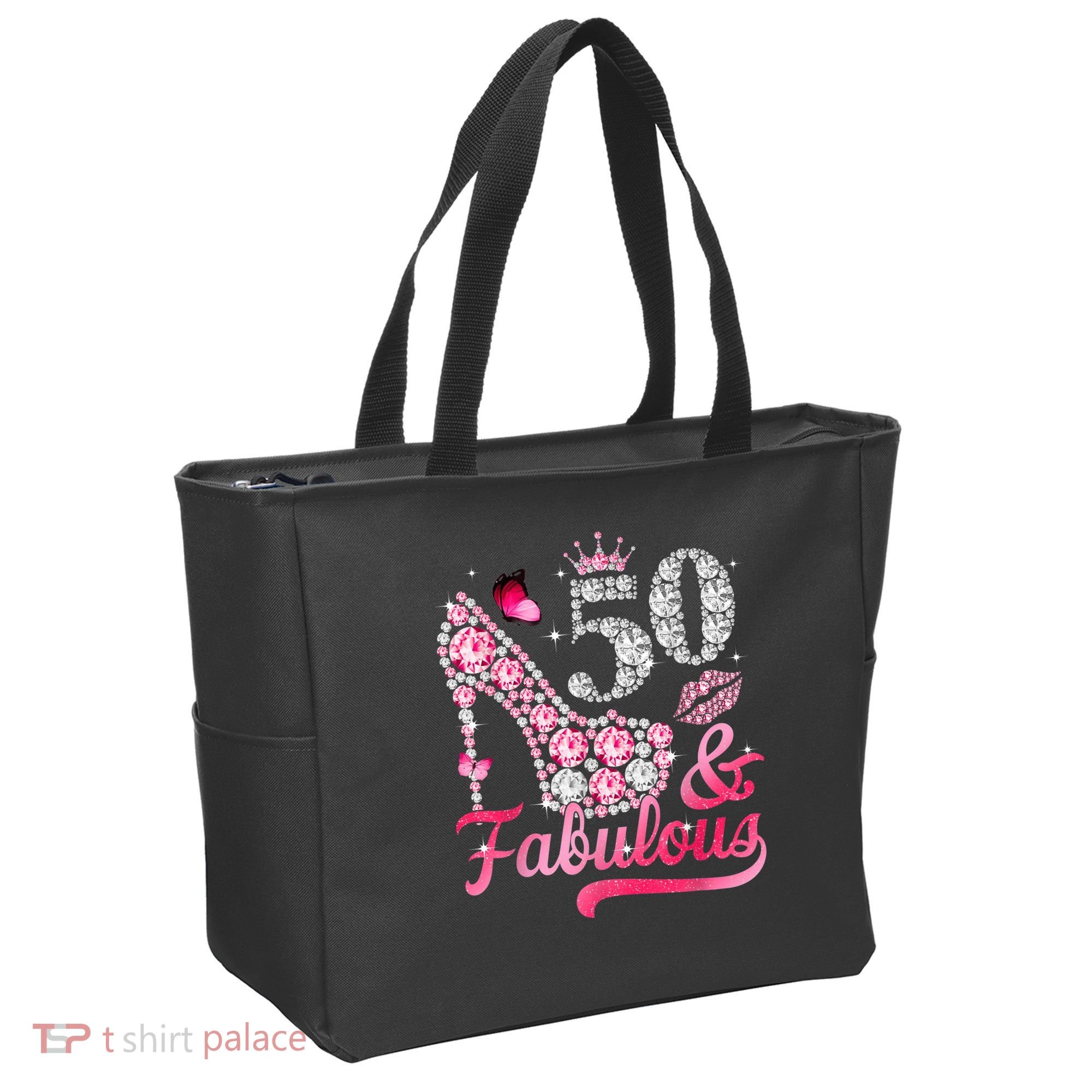 50 And Fabulous High Heel WoM.e.n.s 50th Birthday Tote Bag