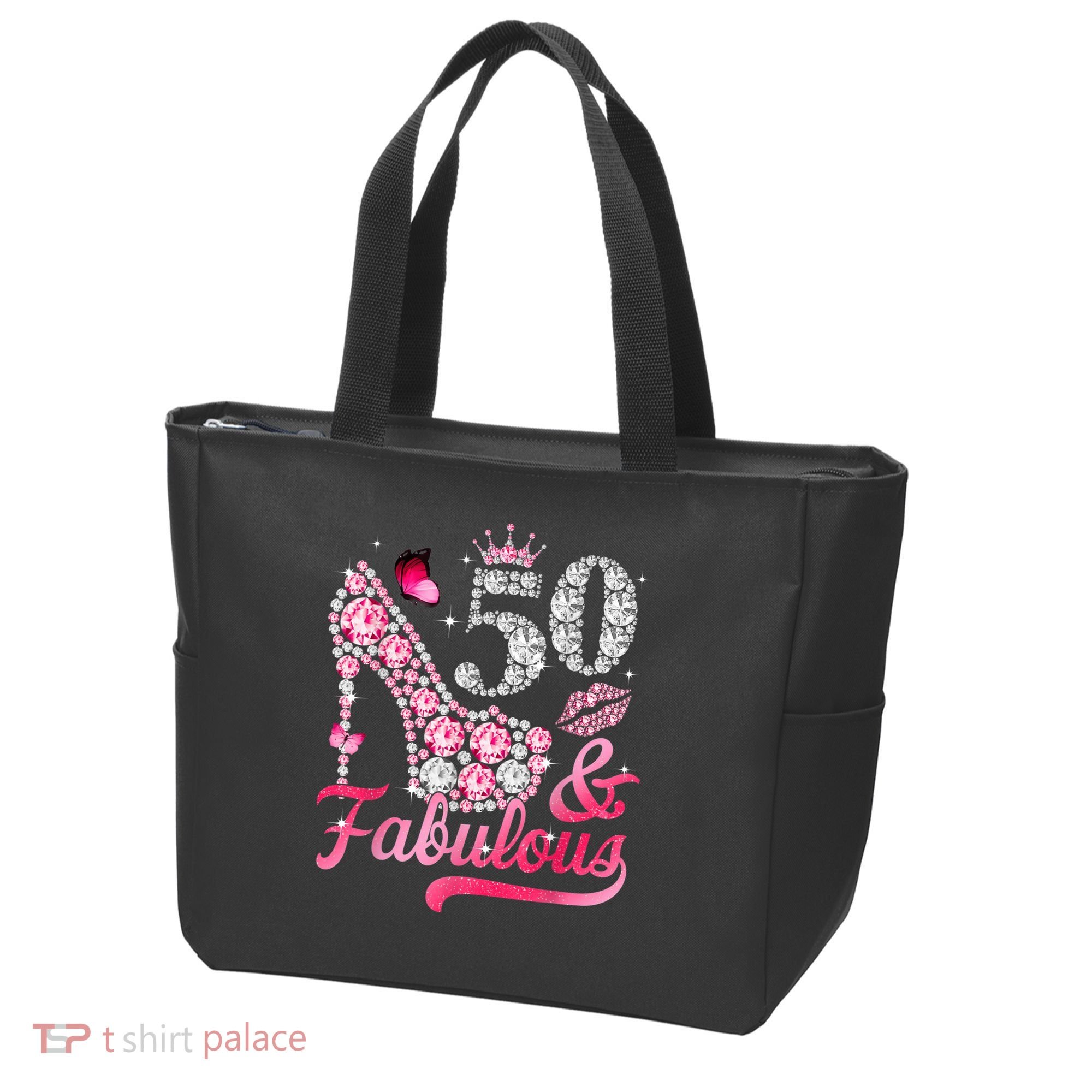 50 And Fabulous High Heel WoM.e.n.s 50th Birthday Tote Bag
