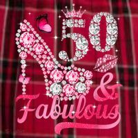 50 And Fabulous High Heel WoM.e.n.s 50th Birthday Men's Flannel Plaid Pajama Pants thumb 2