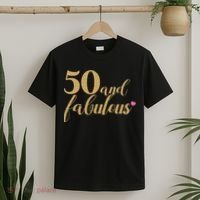 50 and Fabulous Long Sleeve Shirt - 50th Birthday, WoM.e.n.s T-Shirt thumb 2