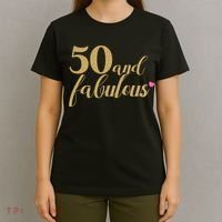 50 and Fabulous Long Sleeve Shirt - 50th Birthday, WoM.e.n.s T-Shirt thumb 4