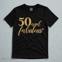 50 and Fabulous Long Sleeve Shirt - 50th Birthday, WoM.e.n.s T-Shirt thumb 5
