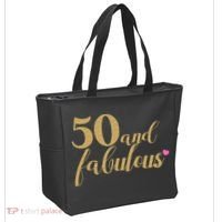 50 and Fabulous Long Sleeve Shirt - 50th Birthday, WoM.e.n.s Tote Bag thumb 2