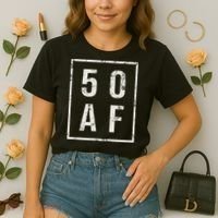 50 AF Funny 50th Birthday Fiftieth Birthday Comfort Colors Boxy T-Shirt thumb 2