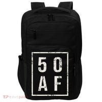 50 AF Funny 50th Birthday Fiftieth Birthday Impact Tech Backpack thumb 0