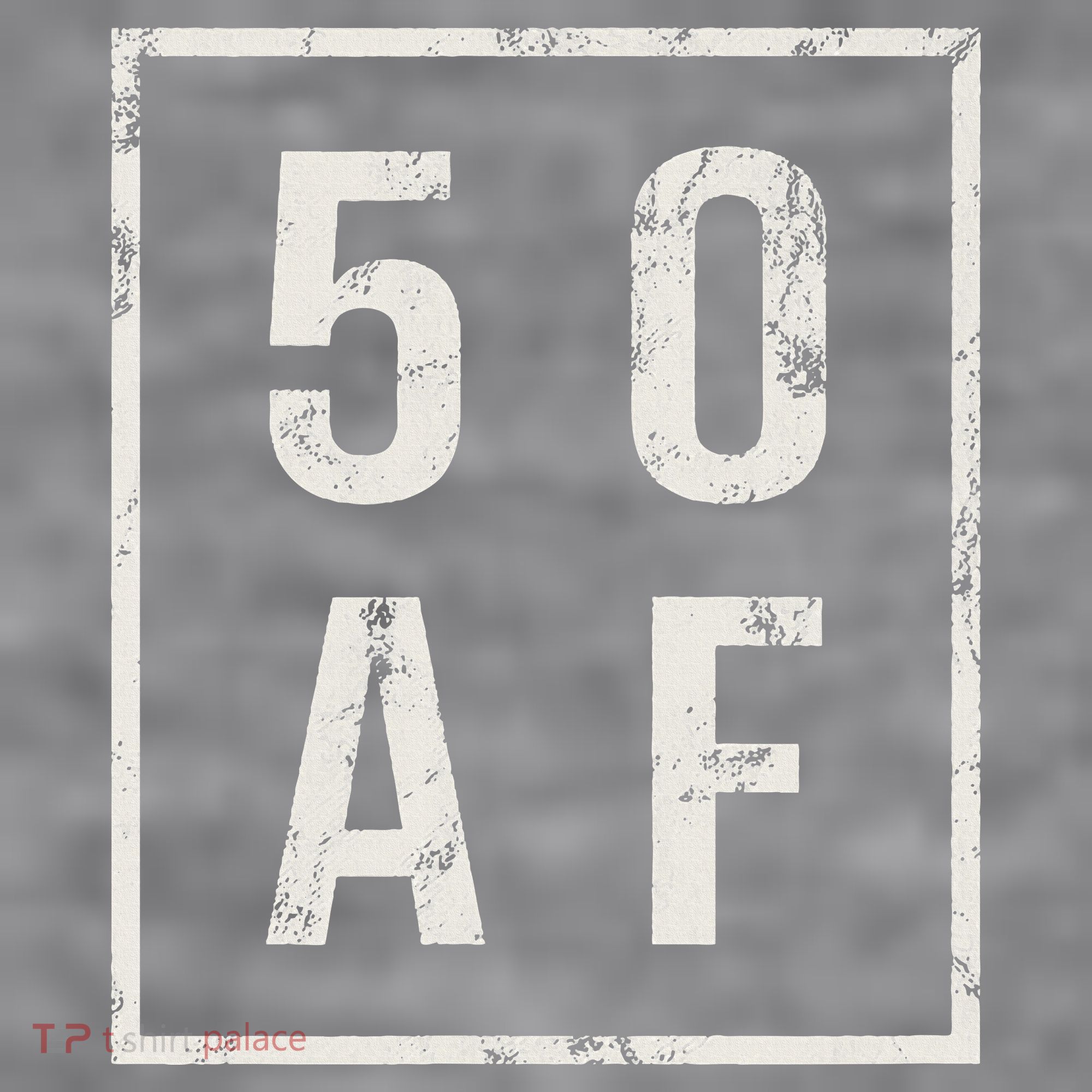 50 AF Funny 50th Birthday Fiftieth Birthday Women's Racerback Cropped Tank