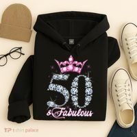 50 and Fabulous 50th Birthday Shirt For Wo Hoodie thumb 4