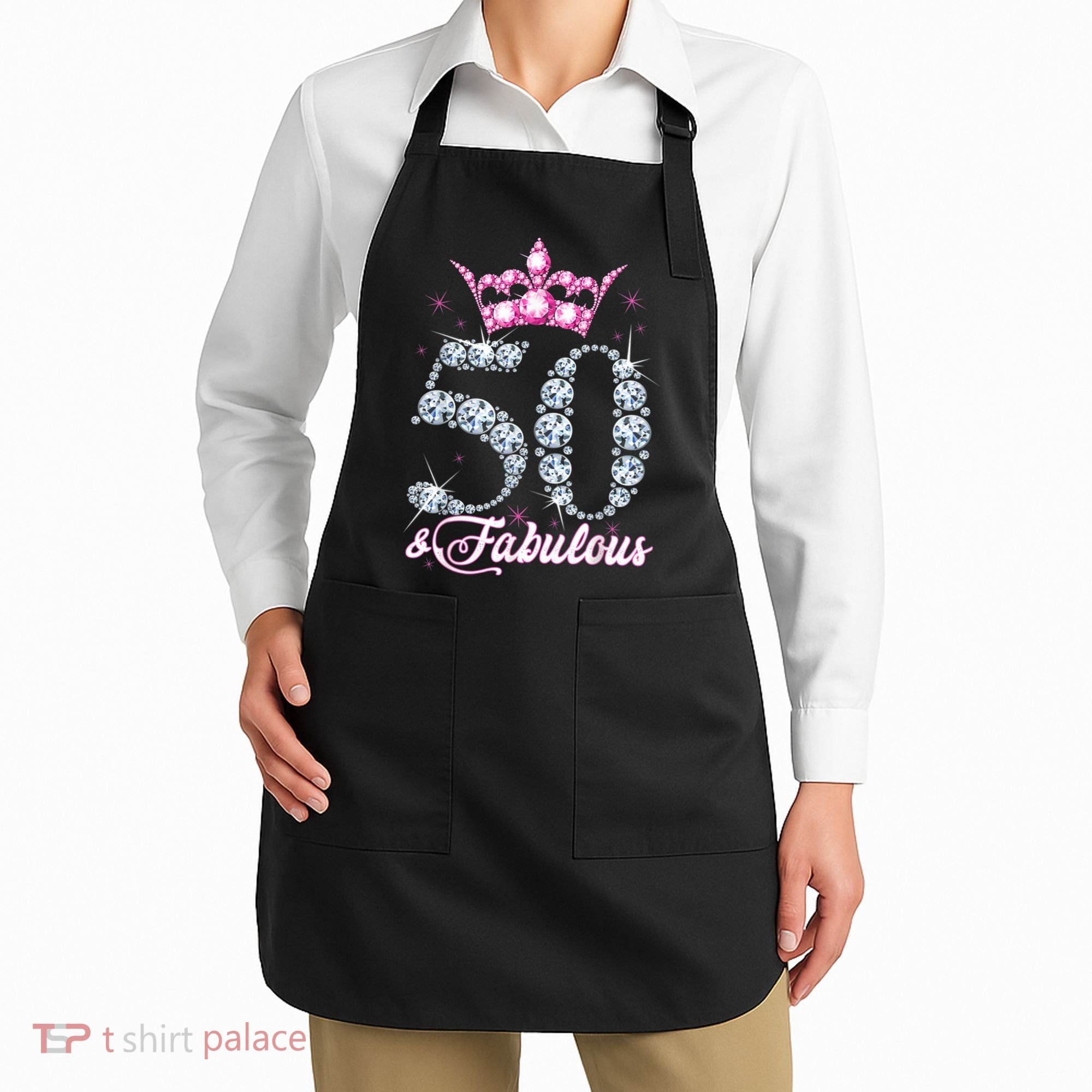 50 and Fabulous 50th Birthday Shirt For Wo Apron