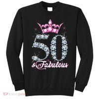 50 and Fabulous 50th Birthday Shirt For Wo Sweatshirt thumb 0