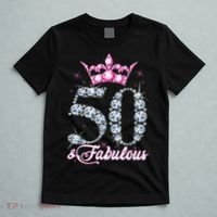 50 and Fabulous 50th Birthday Shirt For Wo T-Shirt thumb 5