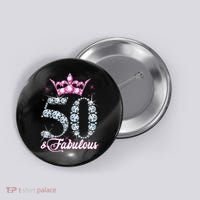 50 and Fabulous 50th Birthday Shirt For Wo Button thumb 0