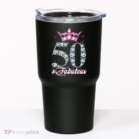 50 and Fabulous 50th Birthday Shirt For Wo Tumbler thumb 0