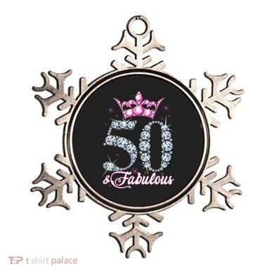 50 and Fabulous 50th Birthday Shirt For Wo Ornament