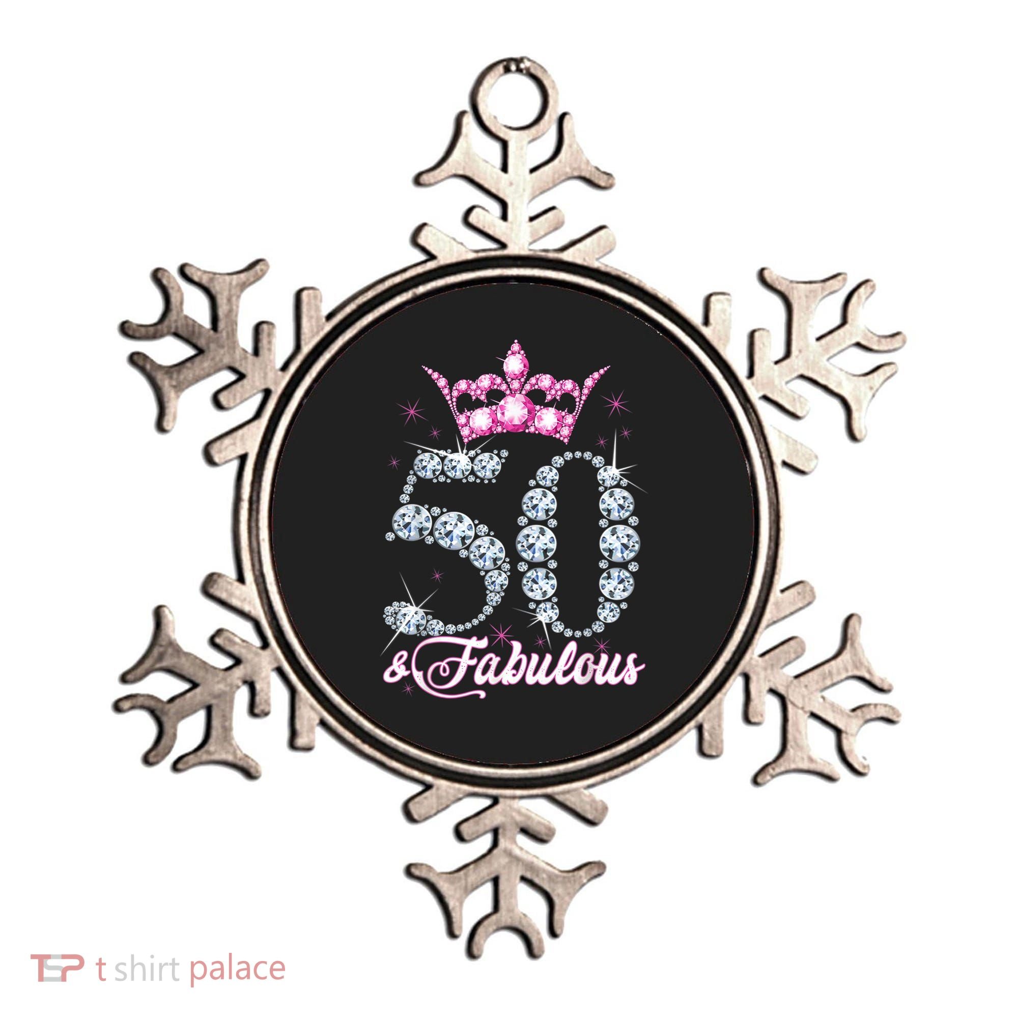 50 and Fabulous 50th Birthday Shirt For Wo Ornament