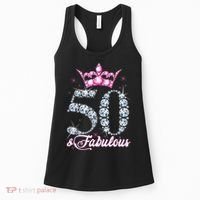 50 and Fabulous 50th Birthday Shirt For Wo Women's Tank Top thumb 0