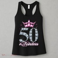 50 and Fabulous 50th Birthday Shirt For Wo Women's Tank Top thumb 3